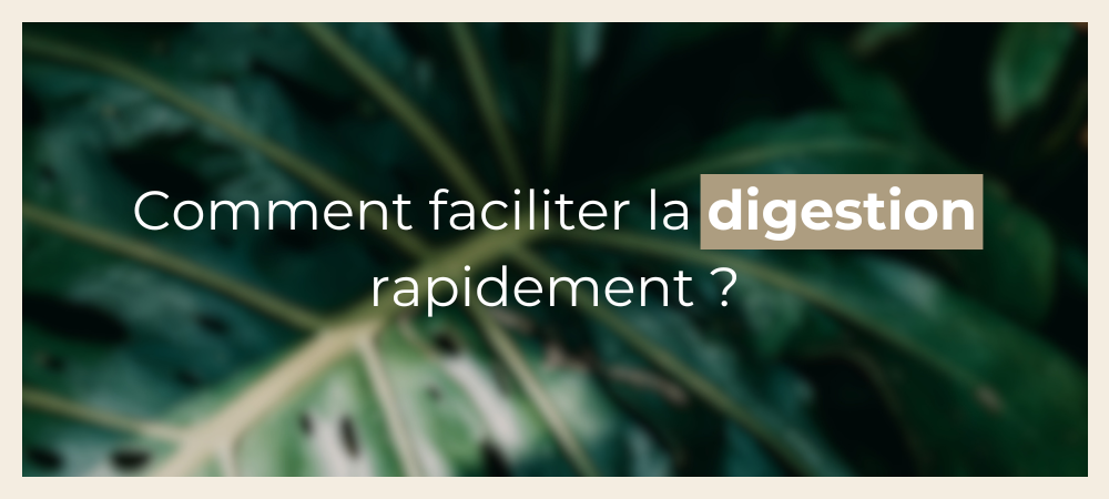 comment faciliter la digestion rapidement ?